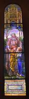 Texas, San Juan, Gelman Stained Glass Museum: Cone and Cutting Memorial Window:  Charity