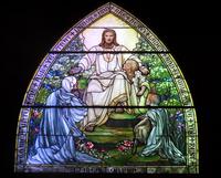 Texas, San Juan, Gelman Stained Glass Museum: Lynde Memorial Window:  Come Unto Me