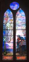 Texas, San Juan, Gelman Stained Glass Museum: Squire Memorial Window:  Annunciation