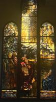 Illinois, Evanston, Halim Time and Glass Museum: Black Memorial Window:  Old and New Dispensations