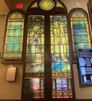 Illinois, Evanston, Halim Time and Glass Museum: Chase Memorial Window:  Madonna