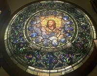 Illinois, Evanston, Halim Time and Glass Museum: Hurlbut Memorial Window:  Our Saviour