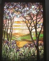 Illinois, Evanston, Halim Time and Glass Museum: Magnolias and Irises