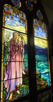 Illinois, Evanston, Halim Time and Glass Museum: Levey Memorial Window:  Looking to the Sea