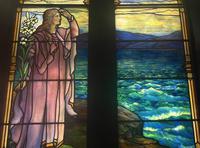 Illinois, Evanston, Halim Time and Glass Museum: Levey Memorial Window:  Looking to the Sea