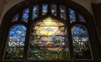Illinois, Lake Forest, Lake Forest College, Lily Reid Holt Memorial Chapel: Reid Memorial Window:  landscape