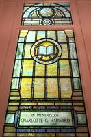 Harward Memorial Window:  circular medallion with bible