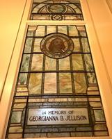 Jellison Memorial Window:  circular medallion with head of Christ