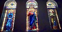 New York, New York City, Brooklyn, Lutheran Church of the Good Shepherd: Unangst Memorial Window:  Christ and Mary and Martha