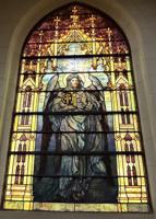 France, Paris, American Church: Wanamaker Memorial Window:  Faith