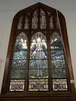New York, Beacon, St. Andrew's Church: Rider Memorial Window:  Resurrection Angel