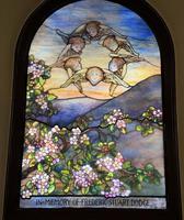 New Jersey, Paterson, St. Paul's Episcopal Church: Dodge Memorial Window:  landscape and cherubs' heads