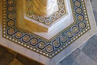 Bradley Memorial Font:  marble and glass mosaic inlaid font