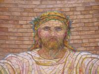 Pennsylvania, York, Trinity United Church of Christ: mosaic figure of Christ