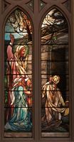 New York, New York City, Manhattan, Church of the Incarnation: Coles Memorial Window:  Raising of Lazarus