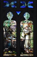 Michigan, Detroit, St. John's Episcopal Church: Wright Memorial Window:  Christ and Sparrow