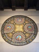 California, Riverside, Mission Inn: rose medallion mosaic