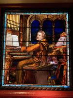California, Riverside, Mission Inn: Monk at the Organ