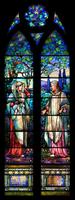 Wisconsin, Kenosha, Christ the King Church: Bain Memorial Window:  Christ and Charity