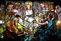 Connecticut, New Haven, Yale University, Linsley-Chittenden Hall: Lusk Memorial Window:  Education