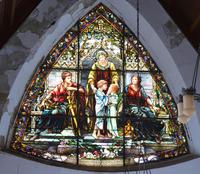 New York, Roxbury, Jay Gould Memorial Reformed Church: Gould Memorial Window:  Faith, Hope and Charity