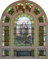 Ohio, Columbus, Green Lawn Cemetery, Huntington Mausoleum: Thompson Memorial Window:  angel