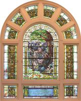 Ohio, Columbus, Green Lawn Cemetery, Huntington Mausoleum: Dalton Memorial Window:  The Good Samaritan