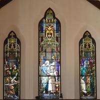 Massachusetts, Roxbury, Eliot Congregational Church: Potter Memorial Window:  Boy Christ in Temple