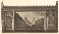 New Jersey, Jersey City, St. John's Episcopal Church: Harrison and McLaughlin Memorial Tablet:  view of the Jungfrau mountain