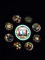 Willard Memorial Window:  ornamental rose window