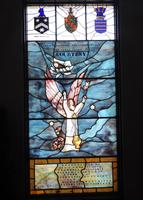California, Riverside, Mission Inn: Hutchings Memorial Window:  Courtesy Window